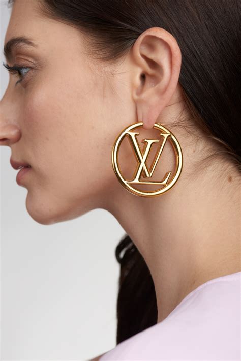 lv circle earrings|inspired Lv earrings.